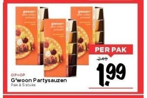 g woon partysauzen