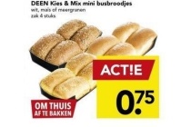 deen kies en mix busbroodjes