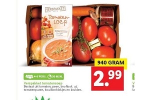 verspakket tomatensoep