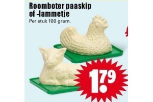 roomboter paaskip of lammetje