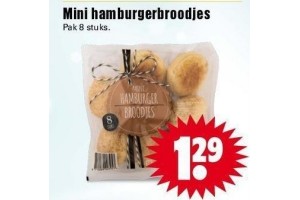 mini hamburgerbroodjes 8 stuks