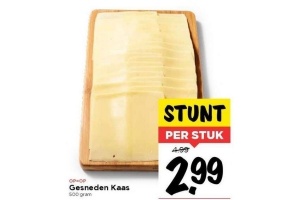 gesneden kaas 500 gram