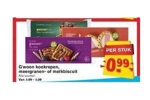 g woon koekrepen meergranen of melkbiscuit