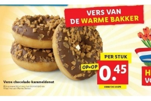 verse chocolade karameldonut