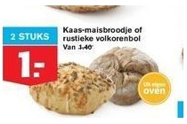 kaas maisbroodje of rustieke volkorenbol