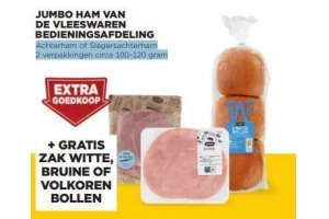 jumbo ham van de vleeswaren bediengsafdeling