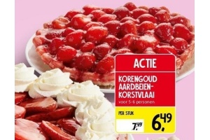 korengoud aardbeienkorstvlaai