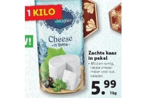 zachte kaas in pekel 1000 gram