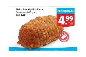 gekruide kipdijrollade