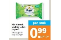 alle a merk vochtig toiletpapier