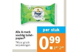 alle a merk vochtig toiletpapier