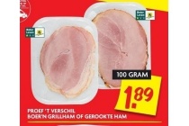 proef t verschil boer n grillham of gerookte ham