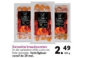 gerookte braadworsten