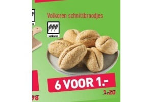 volkoren schnittbroodjes