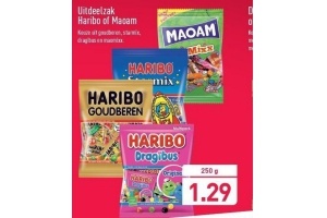 uitdeelzak haribo of maoam