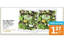 ah jonge bladsla met veldsla of rucola 100 g