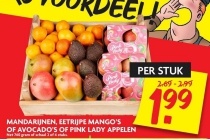 mandarijnen eetrijpe mango s of avocado s en pink lady appelen