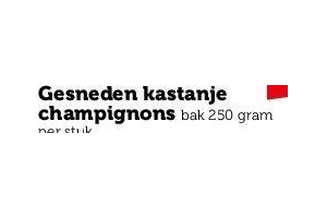 gesneden kastanje champignons