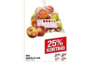 alle appels in zak