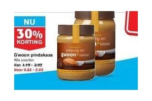 g woon pindakaas