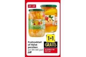 fruitcocktail of halve perziken