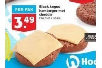 black angus hamburger met cheddar