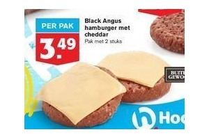 black angus hamburger met cheddar