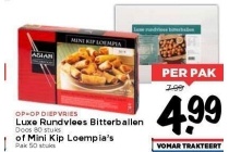 luxe rundvlees bitterballen of mini kip loempia s