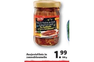 ansjovisfilets in zonnebloemolie