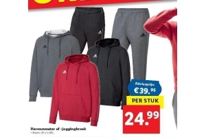 adidas herensweater of joggingbroek 1 stuk