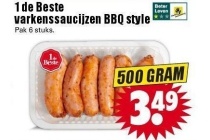 1 de beste varkenssaucijzen bbq style
