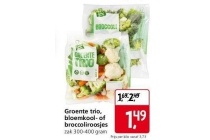 groente trio bloemkool of broccoliroosjes