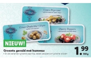 groente gevuld met hummus