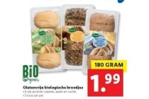 glutenvrije biologische broodjes