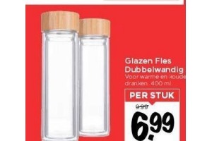 glazen fles dubbelwandig