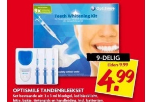 Vrijwillig vertraging test Optismile tandenbleekset nu voor €4,99 - Beste.nl