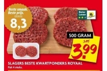 slagers beste kwartponders royaal