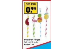 papieren rietjes