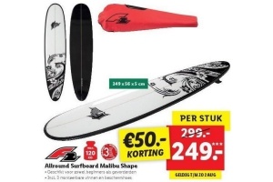 allround surfboard malibu shape