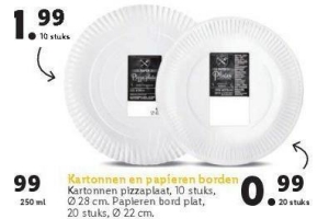 kartonnen en papieren borden