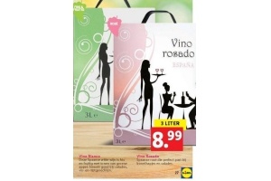 vino blanco en vino rosado 3 liter