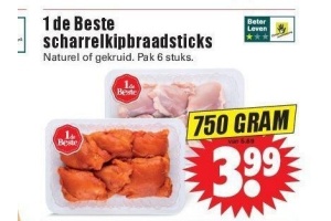 1 de beste scharrelkipbraadsticks