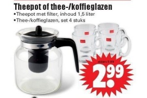 theepot of thee koffieglazen