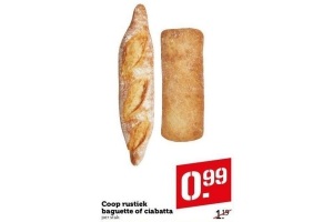 coop rustiek baguette of ciabatta