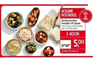 buitenlandse kaasjes of tapas