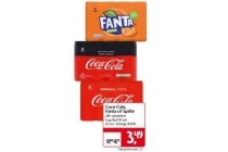 coca cola en fanta tray 8 stuks