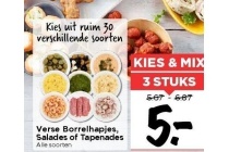 verse borrelhapjes salades of tapenade kies en mix 3 voor eur5 00