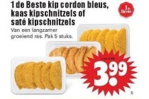 1 de beste kip cordon bleus kaas kipschnitzels of sate kipschnitzels