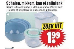 schalen mixkom kan of snijplank