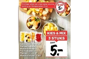 kies en mix fruit 3 stuks